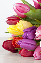 Fototapeta premium Farben machen spass-Tulpenstrauss