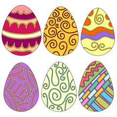 Colorful easter egg collection