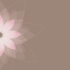 Abstract background with  flowers. Vector illustration