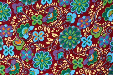 Fototapeta na wymiar Mayan Floral Pattern Background