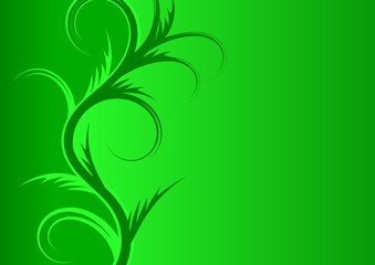 green floral background