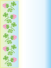 Background with flowers clovers