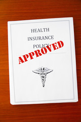 Fototapeta premium a health insurance policy, wth 