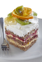 fruit cake sweet food