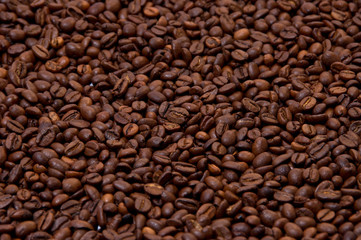 Roasted coffee beans background
