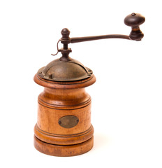 Old wooden coffee-grinder