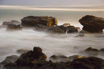 Fototapeta na wymiar Foggy Ocean Sea Mist