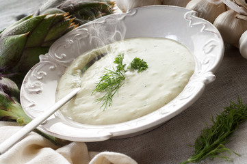 artichoke soup-zuppa di carciofi