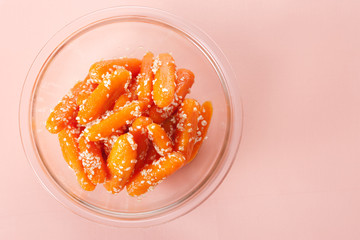 Honey glazed baby carrots