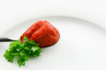 Fresh Tomato Paste Accented with Parsley