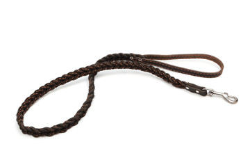 brown leather leash