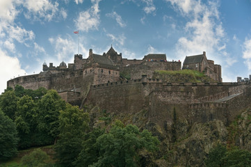Fototapeta na wymiar Edinburgh castle in Scotland on a clear sunny day