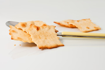 Crackers on the spoon