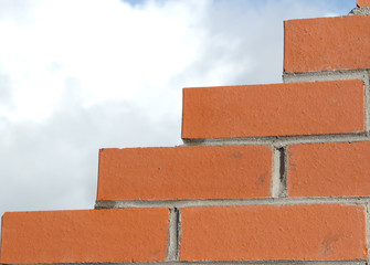 Bricks and sky.