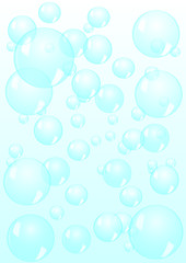 Bubbles on graduated background
