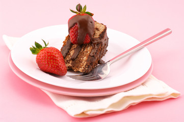 Slice of chocolate cake