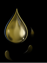 Tropfen Erdöl, das schwarze Gold