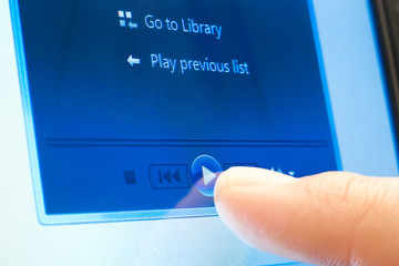 pushing play button