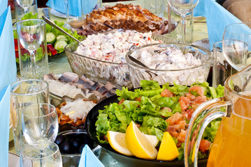 food on the table