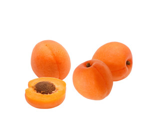 apricot isolated on white background
