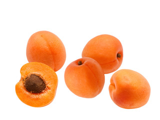 apricot isolated on white background
