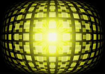Techno vector orb  of squares  template