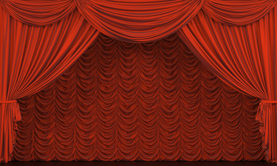 Theater curtain.  Presentation. Movies.
