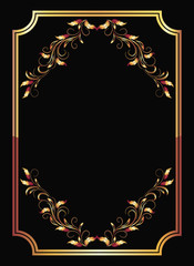 Background with golden ornament