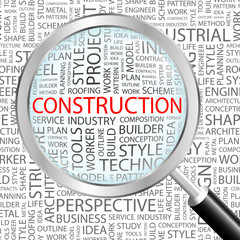 CONSTRUCTION. Magnifying glass over association terms.