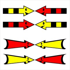 arrows, vector colored illusstration