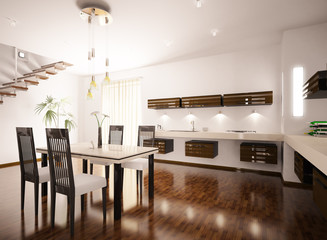 Moderne Küche interior 3d render