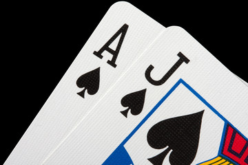 Blackjack cards - obrazy, fototapety, plakaty