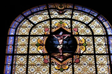 Fototapeten Vitrail de l'église Saint-Sulpice à Paris © Atlantis