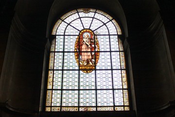 Vitrail de l'&eacute;glise Saint-Sulpice &agrave; Paris
