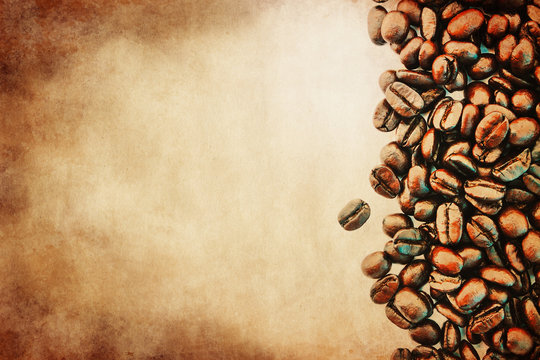 Coffee grunge background © shirophoto