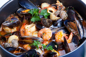 Mediterranean style tomato seafood soup (10).