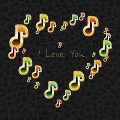 I love you. Love message.