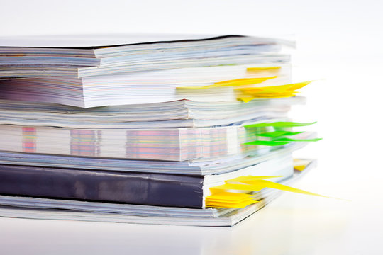 A stack of magazines