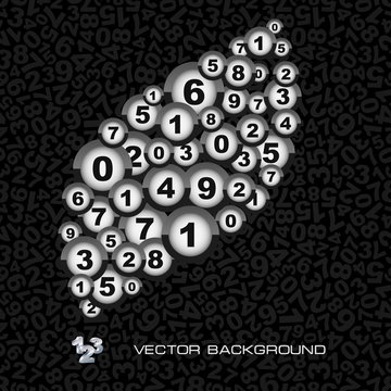 Numbers. Vector illustration.