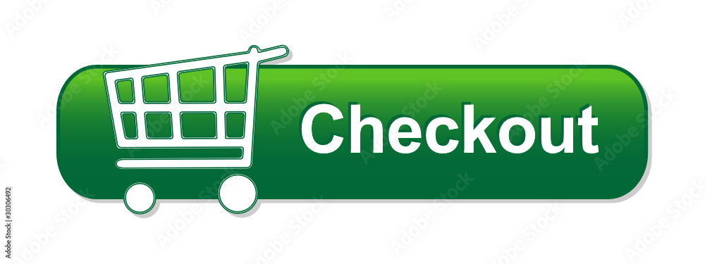 Poster checkout web button (e-shopping order online add to cart basket)