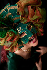 Woman wearing a  mask