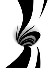 Fototapeta premium Abstrakcjonistyczna czarny i biały spirala
