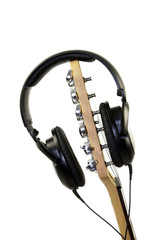 Guitar with Headphones