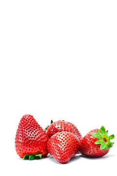 group of red strawberries