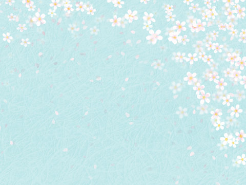 散り桜ブルー