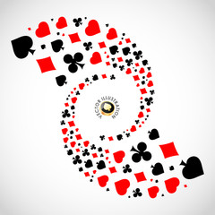 Fototapeta na wymiar Vector gambling composition. Abstract illustration.