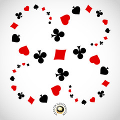 Vector gambling composition. Abstract illustration.