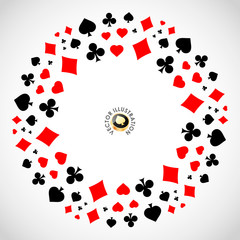 Fototapeta na wymiar Vector gambling composition. Abstract background.