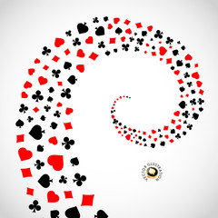 Vector illustration of card symbolic.