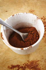cocoa in white bowl